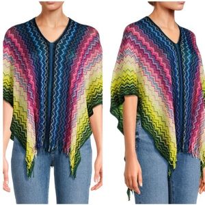 NWT Missoni Fringe Poncho One Size